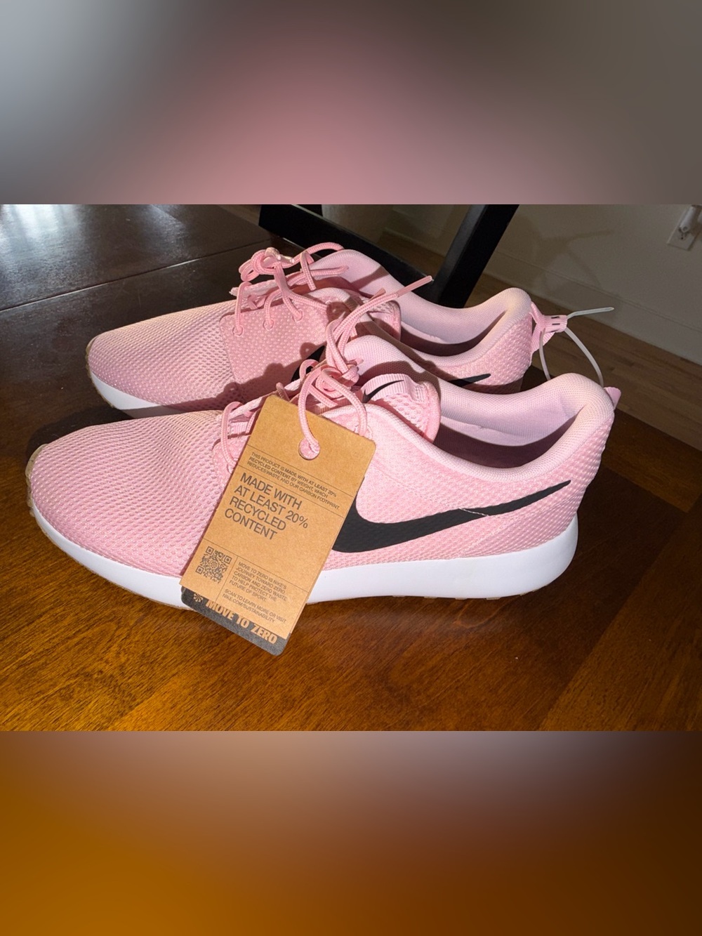 Nike Women's Pink Mesh Golf Shoes with Black Swoosh